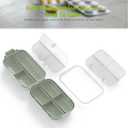Portable Pill Organizer, Pill Box with 7 Compartments, Small Pill Case for Travel, Daily Medicine Pill Organizer with Air-Tight Lid (Green)