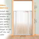 51" Extra Tall Cat Gate, 29.5"-40.6" Extra Wide Pet Gate, Pressure Mounted Walk-Through Swing Door Auto Close for Stairs, Doorways, Kitchen(White)