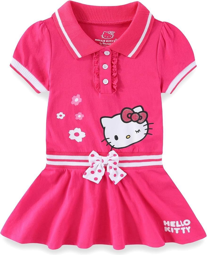 Hello Kitty Sanrio Girls Tennis Dress for Toddler and Big Kids (2T, Pink)