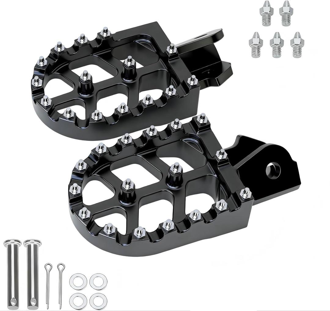 Upgraded Dirt Bike Foot Pegs Compatible with Surron Sur Ron LBX E-Ride Pro S SS SR 2.0 3.0 Talaria 79Bike Falcon GT Throne SRPNT Parts Left and Right Electric Dirtbike Pegs Ebike Footrest Black