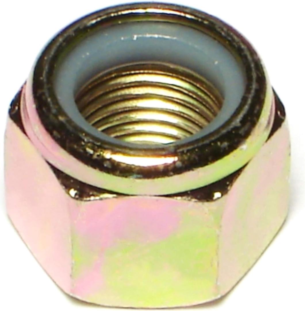 Hard-to-Find Fastener 014973285326 Grade 8 Nylon Insert Lock Nuts, 1/2-20, Piece-5, Yellow