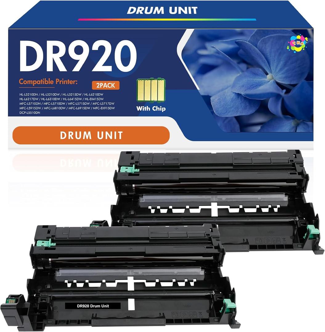 DR920 DR-920 Drum Unit Black 2 Pack Compatible for Brother DR920 DR 920 DR-920 HL-L5210DN L5210DW L5215DW L6210DW L6217DW L6310DW L6415DW MFC-L5710DN L5710DW L5715DW L5915DW Printer (Not Toner) DR920 DR-920 Drum Unit Black 2 Pack Compatible for Brother DR920 DR 920 DR-920 HL-L5210DN L5210DW L5215DW L6210DW L6217DW L6310DW L6415DW MFC-L5710DN L5710DW L5715DW L5915DW Printer (Not Toner)