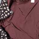 Womens Checkered Sherpa Jacket Cropped Long Sleeve Plaid Fleece Coats Casual Zip Up Gingham Outwear with Pockets, XL