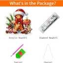 VODAPYC Christmas Diamond Art Hanging Kit for Adults, DIY Double Sided Special Shaped Diamonds Art Window Pendant Ornament for Home Decor(Gingerbread Man)