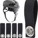 Shappy Hockey Helmet Chin Strap Detachable Helmet Loops Hockey Sports Chin Strap Replacement with Single Snap Accessory, Black