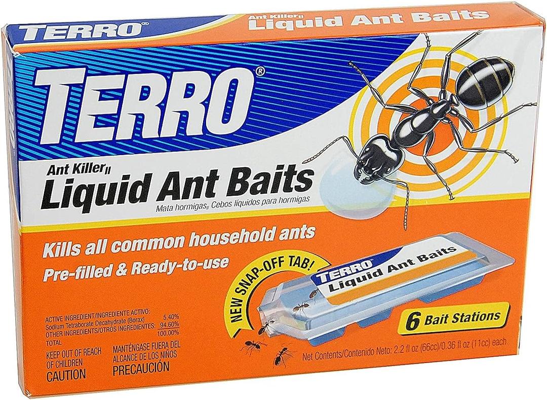 TERRO T300 Liquid Ant Baits, 6 Bait Stations