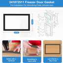 Upgraded 242193211 241872511 Refrigerator Door Gasket Compatible with Frigidaire Freezer Door Gasket 240514611 PS7784008 LFHT2117NF4 3016408 Freezer Door Seal For Kenmore Refrigerator Door Gasket Seal