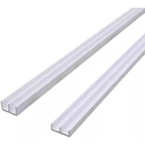 PVC 2-Groove Sliding Track for Small Cabinets & Terrariums, Fast Track Rail Style, Cabinet Door Replacement Track with Plastic Slide, Plastic Slide, 100CM/In 39.37