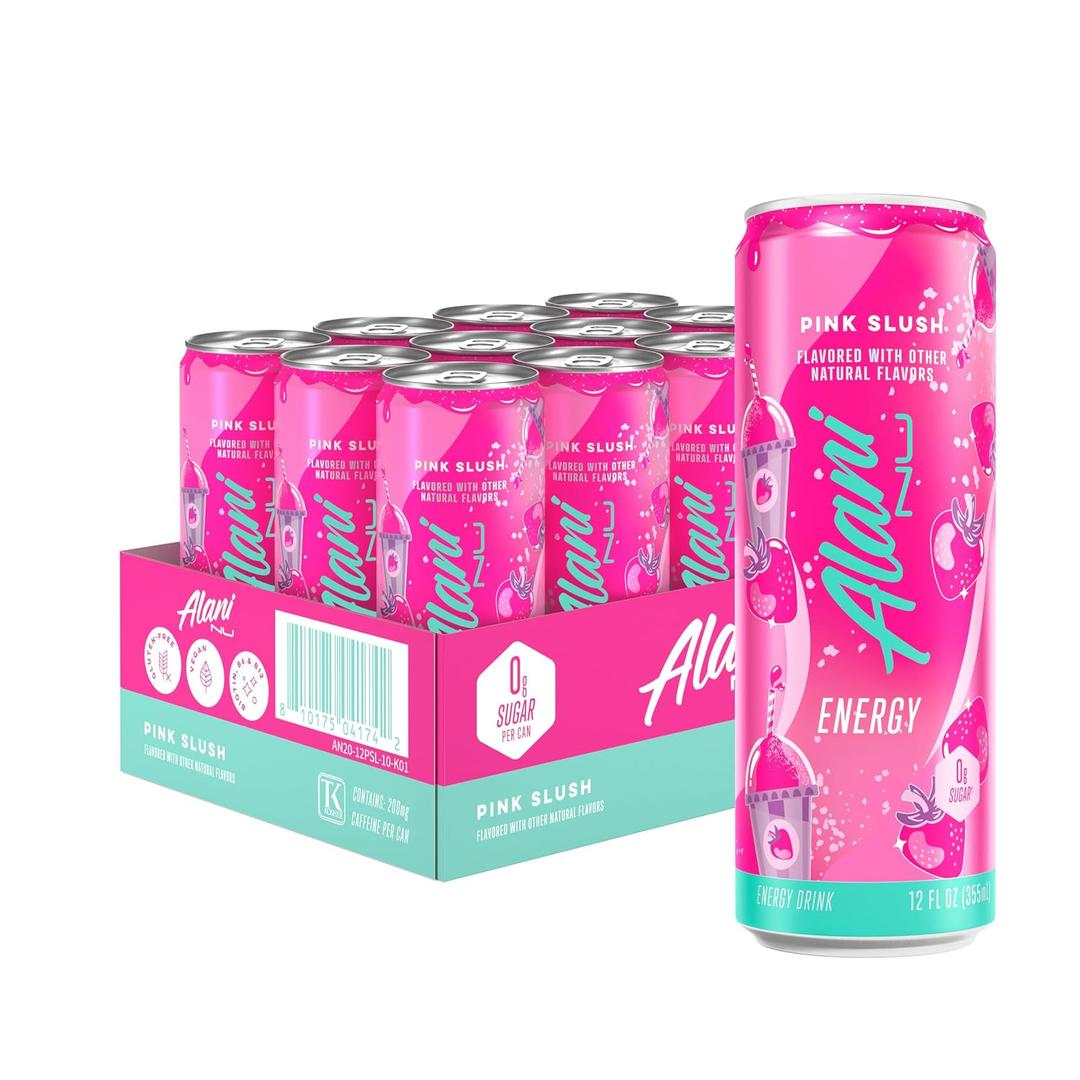 Alani Nu Pink Slush Sugar Free Energy Drink (Pack of 12) (EXP 08/30/27)