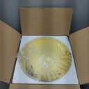 12"D Retro Alabaster Glass Domed Shade with 1.65" Opening, Pendant Light Cover, Lighting Fixture Replacement