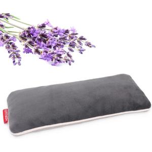 Lavender Weighted Eye Pillow for Yoga, Microwavable Moist Heat Eye Compress Mask Pillow with Washable Cover for Relaxation, Sleeping, Meditation, Yoga, Spa, Migraine Relief (Gray (Lavender Scent))