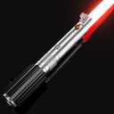 Upgrade App Control ANK Lightsaber, Smooth Swing 34 Sets Sound Effects 12 Light Effects and 16 Colors Change, Metal Dueling Light Saber for Adults Cosplay Gift (Pixel-ANK)