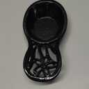 MINLUFUL Spoon Rest,Vintage Robust & Unbreakable Cast Iron Spoon Rest Holder for Stove Top/Kitchen Counter, Heat-Resistant Utensil Rest for Spoons/Ladles/Tongs, Housewarming Vintage Decor,Black