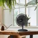 Holmes 12 Inch Oscillating Table Fan 3 Speeds 75 Degree Wide Angle Oscillation Adjustable 15 Degree Tilt Quiet Operation Home Office Bedroom Kitchen Black