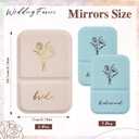 8 x Novabright 8 Pack Bridesmaid Proposal Compact Mirrors, Floral Engraved Folding Makeup Pocket Mirror Set for Women, Bridal Shower Bachelorette Party Wedding Favors Gifts(Blue, White)