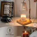 Candle Warmer Lamp with Timer, Dimmable Candle Warmer for Home Decor, Birthday Gifts for Women Mom, Adjustable Height Wax Melt Warmer with 2 Bulbs