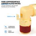 TAILONZ PNEUMATIC 5PCS 3/8" Tube OD x 3/8" NPT Thread DOT Elbow Out Pipe Air Fittings, Push to Connect Fittings Air Brake Pipe Fittings for Cars, Trucks, Air Brake Systems, Etc.
