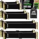 XSTRAP STANDARD 8 Pack E-Track Bungee Tie-Down Straps - Adjustable 5", 8", 12"-22", 13" Black Bungee Straps, Secure Tools/Cargo to Trailer Walls, Trucks, Vans, Garages, Warehouses, Workshops