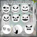Jenaai 9 Pcs Large Ghost Christmas Tree Picks Black and White Night Christmas Ornaments for Xmas Tree Topper Party Supplies Home School Office Decor