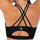 Sports Bras for Women,Padded Sports Bra Tank Top Sexy Crisscross Back High Impact Longline Workout Yoga Bra, M