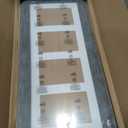 8x20 Picture Frame Display 4 opening 4X6 Picture Frame Collage,Multi Photo Frame with Mat,Plexiglass,Wall or Tabletop Decor,Grey Wood Grain, 8x20 - (4 Open4x6