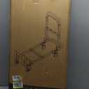 3-in-1 Heavy Duty Folding Dolly, Convertible Hand Truck Portable Steel with Telescopic Handle & Dolly Cart with Rubber Wheels, 580LB Capacity, Red