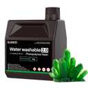 ELEGOO Water Washable Resin 2.0, 405nm UV-Curing 3D Printer Resin with Lower Viscosity, Higher Toughness, Compatible with Saturn Mars Jupiter MSLA DLP LCD 3D Printers, Clear Green 2KG