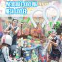 Portable Ice Ring, Neck Cooling Tube, Wearable Cooling Neck Cooler, Reusable Cooling Artifact Suitable for Hot Weather, Indoor and Outdoor Workers, Summer Parades and Celebrations (Transparent)