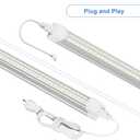 Very Bright 5ft LED Shop Light 10 Pack, 45W 6750LM 6500K Daylight Linkable, Easy Installation Garage Lighting for Workshop Basement General Lighting