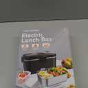 Electric-Lunch-Box-Heated-Food-Warmer 100W Heating Lunchbox for Adults 1.8L Portable Food Heater for Work/Car, 12V/24V/110-230V Lonchera Elctrica Porttil with Fork Spoon (Black)