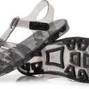 Toddler Sandals Jelly Shoes Girls Unisex Boy Flat Retro Slides Clear Kids Water Slippers Slingback Summer Beach Size 8 Adjustable Buckle Glitter Dress Soft (Black)