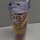 Rico Industries NCAA Standard 24oz Acrylic Tumbler with Hinged Lid, Officially Licensed Double Wall Tumbler with Straw