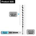 1/2" X 39.37" Auger Bit for Wood, 13x1000mm Extra Long Auger Drill Bit