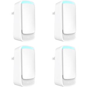 Plug In Air Ionizers - Negative Ion Technology Air Purifier - Quiet Operation Air Freshener for Home, Bedroom, Office, Garage Room - Portable Air Purifiers Odor,Pets Smell - Air Cleaner White (4 Pack