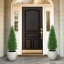 4FT Artificial Cedar Topiary Trees Realistic Fake Plants with Ground Spike