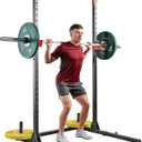 Sunny Health & Fitness Power Cage and Squat Rack In High Weight Capacity with J-Hooks, Adjustable Pull Up Bar, Weight Plate Holders, Resistance Band Posts