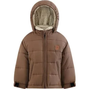 Olive Green London FOG Boys' Heavyweight Stylish Winter Puffer Jacket. L/7