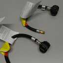 GasSaf 12inch RV Pigtail Propane Hose QCC1 Connector with Acme Nut and a 1/4'' Inverted Male Flare.2 PCS
