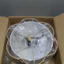 13.6" Boho Light Fixtures Flush Mount, 3-Light Rattan Ceiling Light Fixtures Flush Mount Gold for Bedroom, Flower-Shaped Close to Ceiling Light Fixture for Hallway Kitchen Dining Room(Yellow)