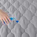 Waterproof Crib Mattress Protector Pad 28" x 52",Non-Slip & Absorbent Mattress Pad for Baby Standard Crib/Bed, Quilted Machine Washable Grey
