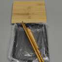 Tamagoyaki Japanese Omelette Pan Cast Iron with Wooden Lid, Square Japanese Egg Pan, Rectangle Tamago Pan with Spatula & Chopsticks 7 x 6 (Black)