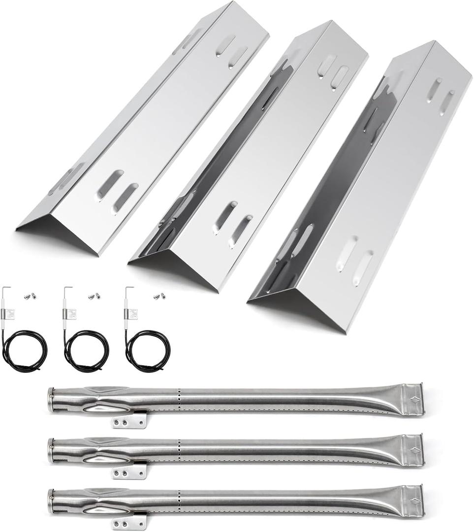 Advice Grill Replacement Parts for Dyna Glo DGB390SNP-D DGB390BNP-D DGB390SNP DGB390CNP, 104-13003 Heat Tent & 104-13011 Burner & 104-13012 Igniter for dyna glo 3 Burner DGB390SNP-D Gas Grill