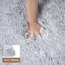 EHEYCIGA Fluffy Dog Crate Bed for Small Dogs, Plush Faux Fur Crate Pad, Calming Anti Anxiety Small Dog Bed (23.6 x 17.5, Grey)