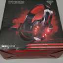 BENGOO Stereo Pro Gaming Headset for PS4, PC, Xbox One Controller, Noise Cancelling Over Ear Headphones with Mic, LED Light, Bass Surround, Soft Memory Earmuffs for Laptop Mac Wii Accessory Kits (Red)