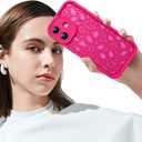 KANGHAR Case Compatible with iPhone 17 Leopard Printed Pattern Cute Cheetah Phone Case Soft TPU Shockproof Protective Cover Designed for iPhone 17 6.3 Inch Hot Pink