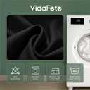 VidaFete Classic Series 10 Pack 120inch Round Polyester Table Cloth, Black