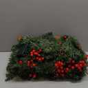 Joiedomi 9Ft Christmas Garland Prelit with Lights, 100 Warm White LED, 27 Pine Cones, 27 Red Berries for Home & Office Christmas Indoor and Outdoor Decorations (Battery Powered, Not Included)