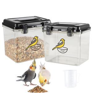Lolytama Bird Seed Storage Container,Airtight Bird Food Container-5.2L,Birds Seed Containers with Scoop,Pet Food Storage Containers for Wild Birds Seeds Dispenser Storing Sunflower Seeds