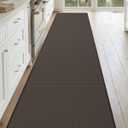 DEXI Kitchen Floor Mats Cushioned Anti Fatigue, 17x95, Long Standing Runner Rug Waterproof, Comfort Memory Foam Padded for Front Sink Laundry, Brown