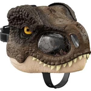 Mattel Jurassic World Dominion Chomp N Roar Tyrannosaurus Rex Dinosaur Mask with Motion & Sounds, T Rex Role-Play Toy